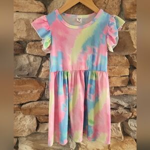 SHEIN Pastel Tie-Dye Kids Dress